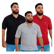 Kit 3 Camisas Polo Masculina Camiseta Blusa De Luxo Atacado