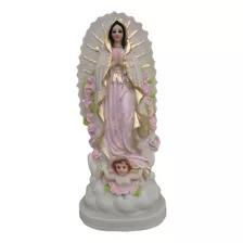 Imagen De La Virgen De Guadalupe 30 Cm Figura De Resina Fina Color Natural