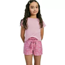 Short Estampado De Flores Holly Land Kids Rosa De Niña 490n