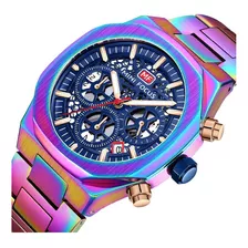 Reloj Cronógrafo De Cuarzo Luminoso Mini Focus Mf0411g