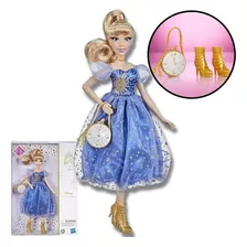 Boneca Cinderela 30cm E Acessório Disney Style Series Hasbro