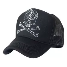 Gorra Rock Metal Trucker Skull Calavera Con Strass Premiun 