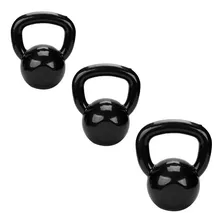 Kit Kettlebell Emborrachado 4kg, 6 Kg , 8kg