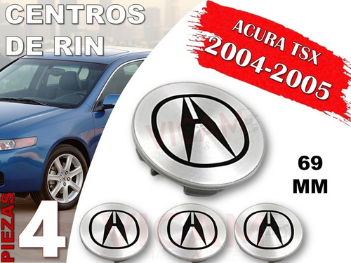 Kit De Centros De Rin Acura Tsx 2004-2005 69 Mm (gris) Foto 2