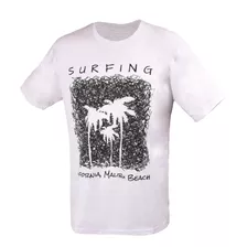 Remera Spt Hombre Surfing Manga Corta Blanca