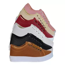 Kit 3 Pares Tenis Feminino Casual Sola Alta Promoçao Ref700