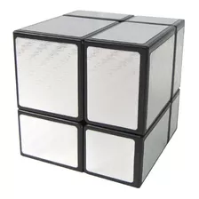 Cubo Mágico 2x2x2 Mirror Blocks Preto E Prata Jht563- Jiehui Cor Da Estrutura Prata E Preto