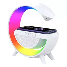  Luminária Smart G Speaker Bluetooth Usb Carregador Indução