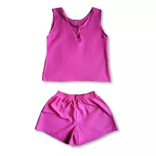 Conjunto Blusa Y Short Talla Medio