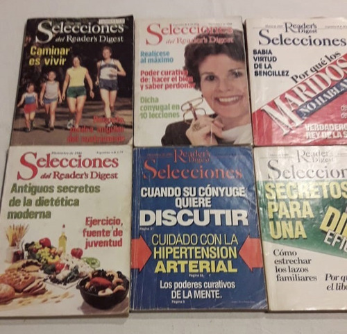 Lote 6 Revistas Selecciones Del Reader´s Digest - Años 80