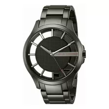 Reloj Armani Exchange Ax2189 Hampton En Acero Color Negro