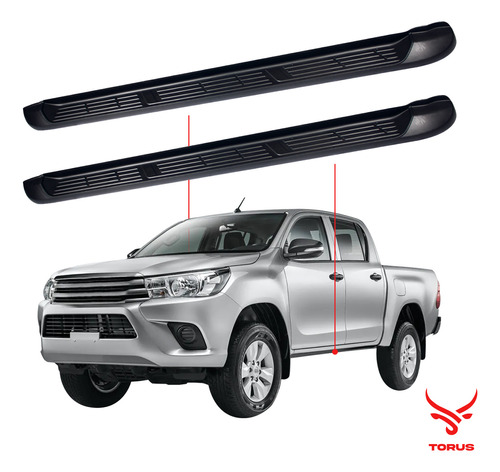 Estribos Hilux Doble Cabina 2021 2022 2023 2024 Torus Foto 2