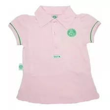 Camisa Polo Rosa Do Palmeiras Infantil Oficial Menina