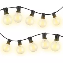 Redlemon Serie De Luces Para El Exterior Con 25 Focos Vintage De Luz Cálida (7.5 M), Guirnalda De Luz Decorativa, Resistente Al Agua Y Lluvia, Ideal Para El Jardín, Terraza, Restaurante Y Patio