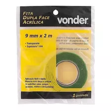 Fita Dupla Face 9mm X 2m Transparente