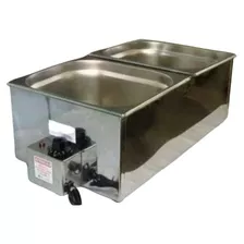 Rechaud Elétrico Molheira Inox 2 Cubas 20kg Profissional