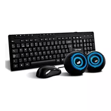 Kit Vorago Kms104 De Teclado, Mouse Y Bocinas Alámbrico