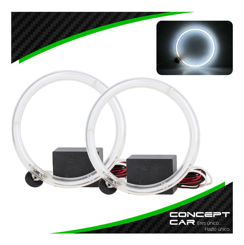 Ojo De Angel Aro Luz Neon Para Faros Tipo Bmw Blanco 12cm Foto 3