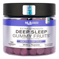 Naturelab Deep Sleep Gummy Fruits - Gomitas Para Ansiedad Sueño Profundo Y Descanso - Sabor Uva