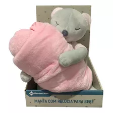 Manta Soft Ursinha De Pelúcia Bebe Cobertor Anti Alérgico 