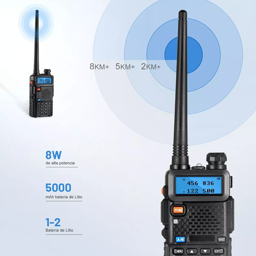 Baofeng 2pcs Uhf Vhf Walkie Talkie Radio De Comunicacin Foto 3