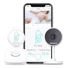 Monitor De Respiración Para Bebés Sense-u Con Cámara Y Audio