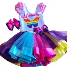 Conjunto De Aniversário Tutu Pop It Borboleta Cavalo Baleia