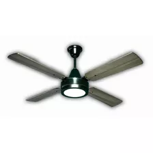 Ventilador De Techo Negro Con Led 18w Y Aspas Madera