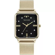 Relógio Feminino Technos Style Dourado Cor Do Fundo Preto