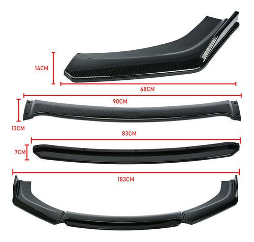 For Nissan Maxima St 2009-2021 Carbon Fiber Front Bumper L Foto 4