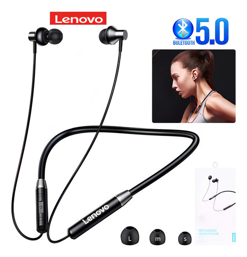 Lenovo He05 Audífonos Blutetooth Deportivos Ipx5 Micrófono Color Negro