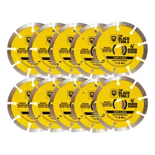 Kit C/ 10 Discos De Corte Segmentado Diam. 110mm 4 Pol Cor Amarelo