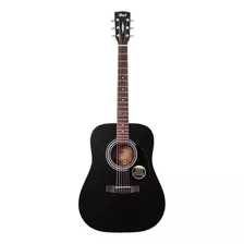 Guitarra Electroacústica Cort Standard Ad810e Ad810e Para Diestros Black Satin Satin