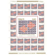 Folha Inteira Selo 835 Meios De Comunicação Imprensa 1974