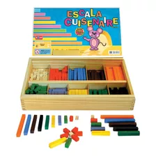 Escala Cuisenaire Individual ( 294 Pçs ) Cx De Madeira