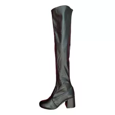 Botas Bucaneras Rojo Gamuza Elastizada Mujer 