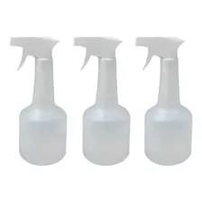 3 Unid. Frasco Borrifador Pead 500ml Graduado Gatilho Branco