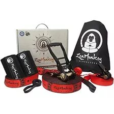 Zenmonkey Slackline Kit Con Línea De Entrenamiento Entrenado