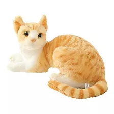 Peluche De Animales - Gudves Naranja Tabby Gato Animal De Pe