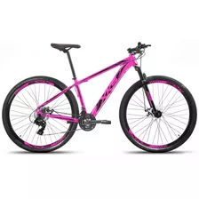 Bicicleta Aro 29 Xks 27 Marchas Freio A Disco Hidráulico Cor Rosa/preto Tamanho Do Quadro 21