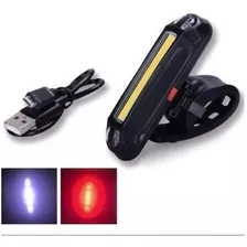 Lanterna Led Traseira 2 Cores Bike Sinalizador Usb 5 Modos!