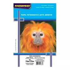 Papel Foto Adesivo Masterprint A4 130 Gramas 250 Folhas