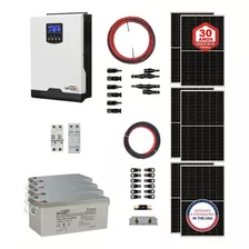 Kit Solar Offgrid Inversor Cargador 5kw 9,5kwh Día Renogen