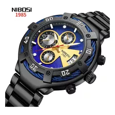 Relógios Impermeáveis Nibosi Business Chronograph