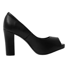 Sapatos Novos Peep Toe Beira Rio Salto Alto Grosso 34 Ao 39