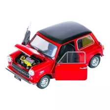 Antiguo Auto Mini Cooper 1300 Welly 1/24 De Metal La Plata