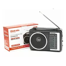 Bocina Radio Am Fm Con Antena Giratoria Y Clavija Europea Color Negro