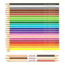 Lápis De Cor Faber Castell Caras&cores 24 Cores +6 Tons Pele