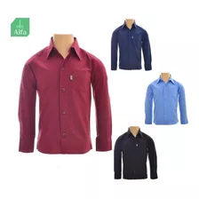 Kit 3 Camisas Infantil Alfa Não Amassa Fácil De Passar Luxo