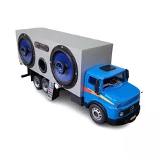 Caminhão 1113 Baú Caixa De Som Bluetooth Usb Aux Miniaturas